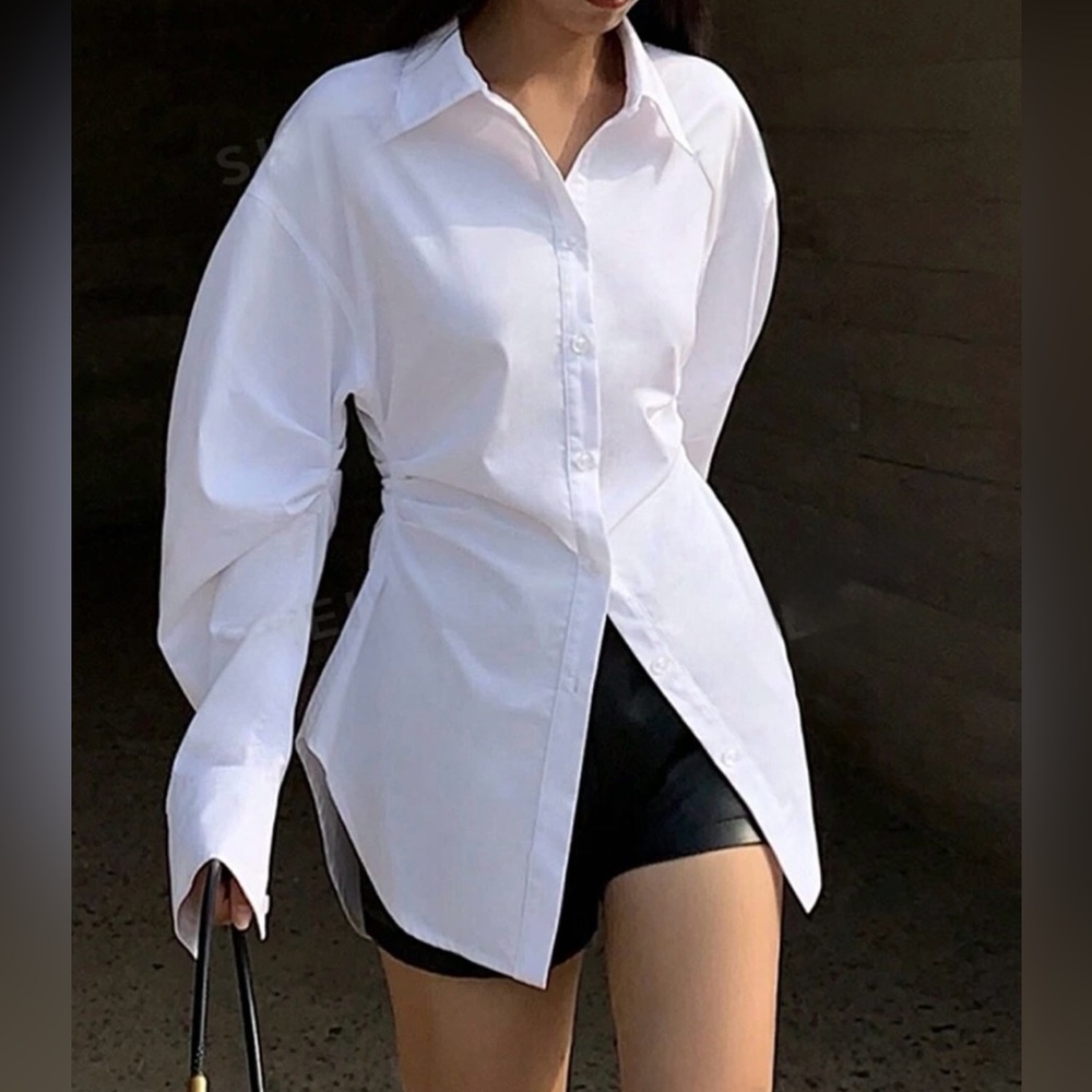 Women's White Button Down Shirt